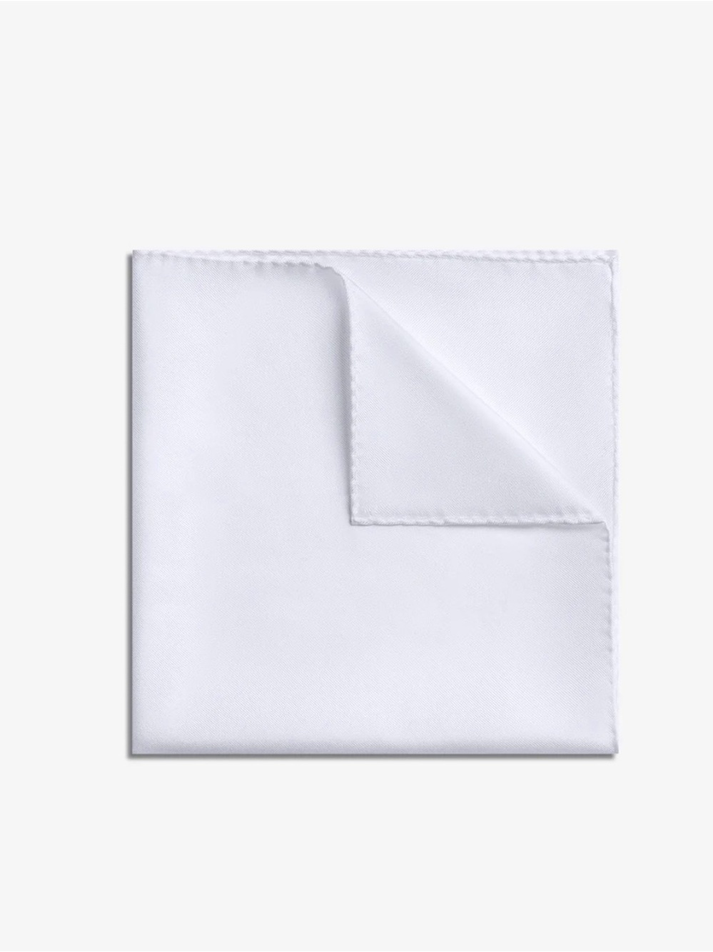 XSuit Classic White Silk  Pocket Square